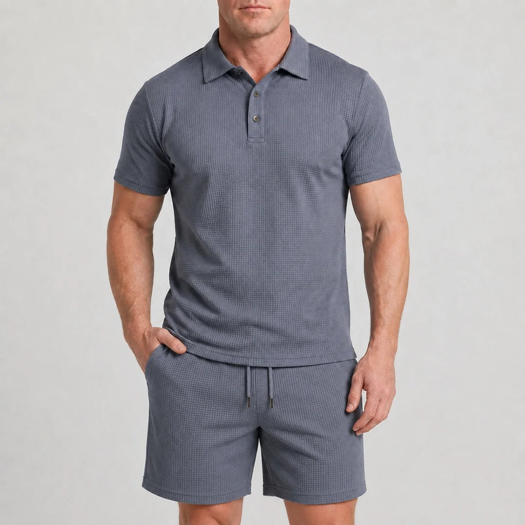 Capri Set – Men’s Ultra Comfortable Shorts and Polo Shirt